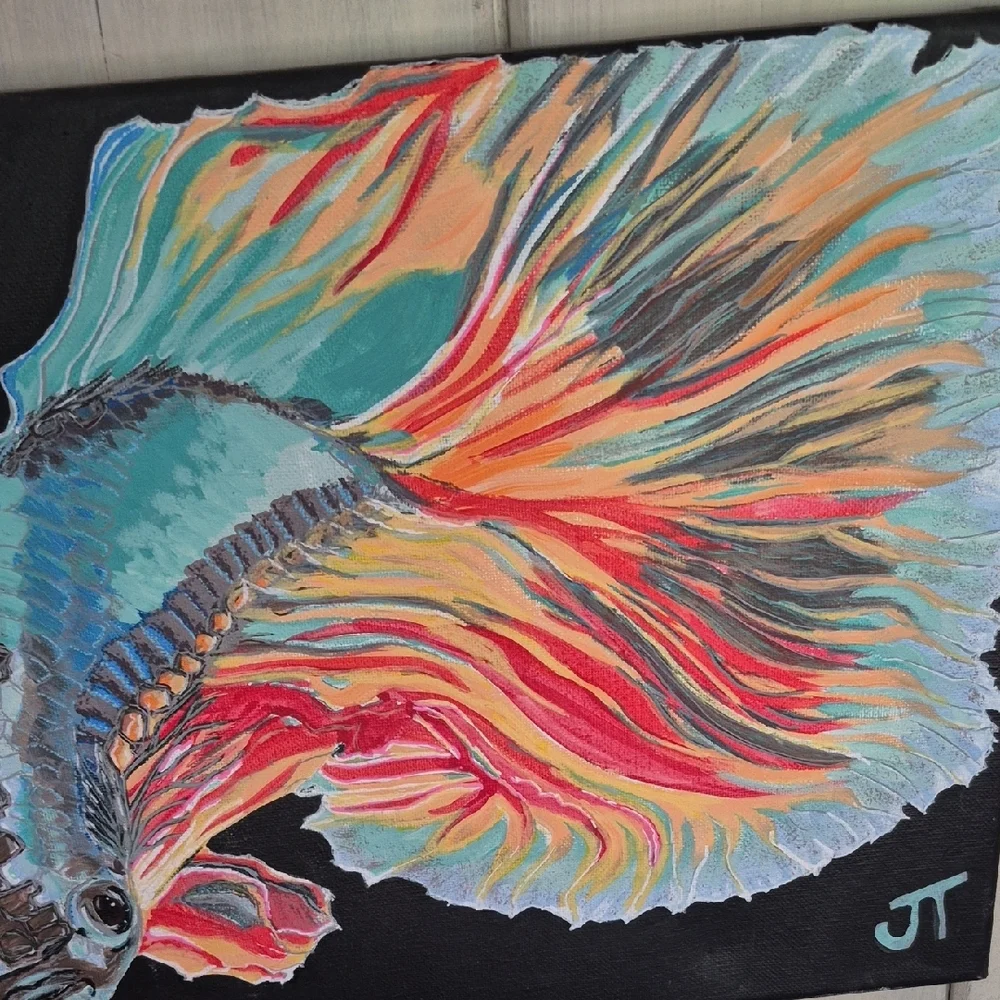 Fighting Fish Original Art